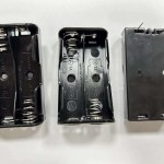 18650 battery box with 2 sections and 2 DIY lithium battery box pins. 18650 battery holder made of impact resistant material