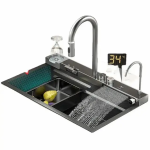 304 Stainless Steel waterfall kitchen sink New Design Kitchen Sink With Accessories For Kitchen