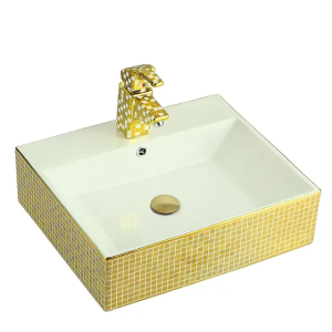 SIMILAR Luxury Royal Square Wash Sink Golden Basin