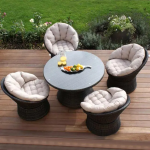 Rattan patio furniture chair Wicker Dining Sets Set Outdoor Waterproof Cushion Pe Rattan Table garden sofa