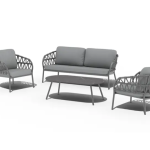 Patio Funiture Outdoor Furniture Small Garden Sofa Rope Woven Garden Furniture Outdoor Sofa Set